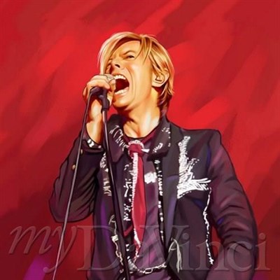 David Bowie Pop Art Print,by myDaVinci - myDaVinci